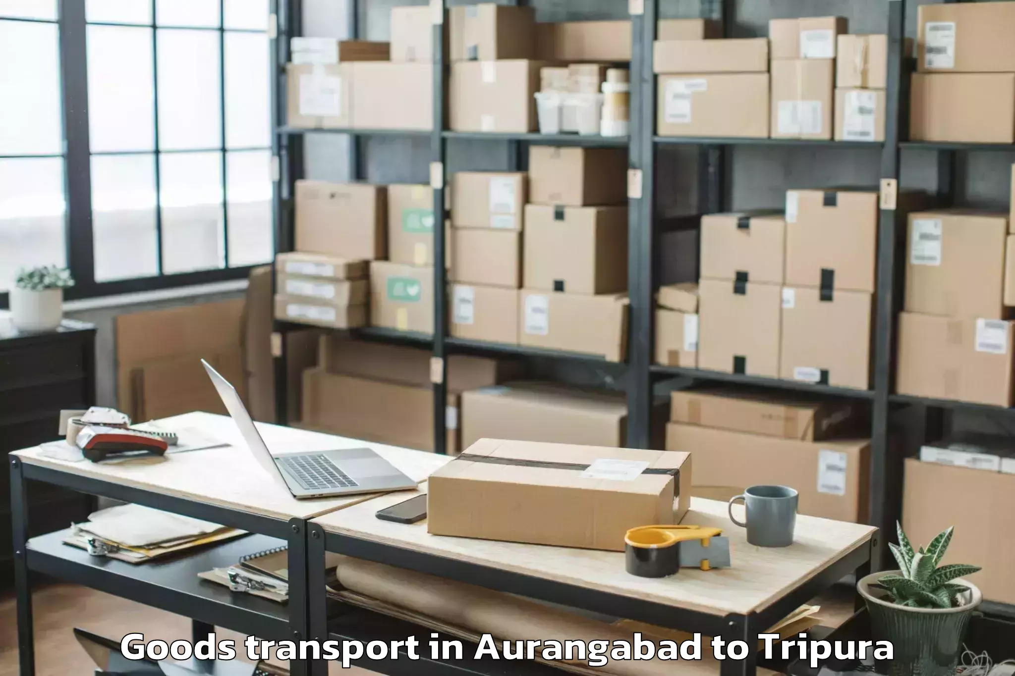 Top Aurangabad to Amarpur Gomati Goods Transport Available